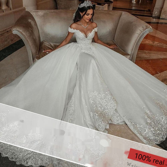 Bridal Lace Detachable Wedding Dress